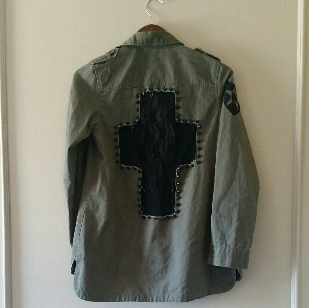 Forever 21 Green Denim Jacket